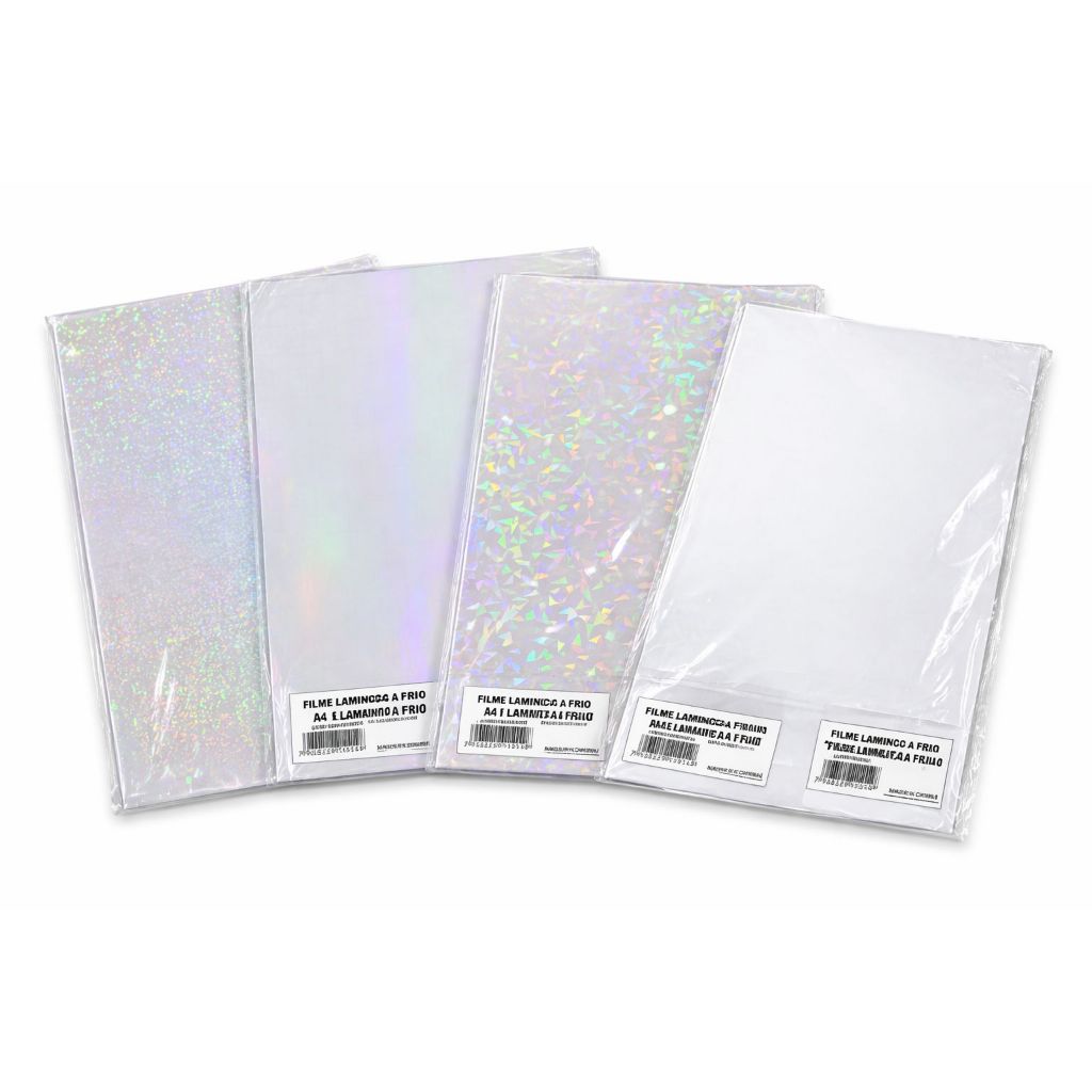 Filme Laminação A Frio Holográfico Transparente