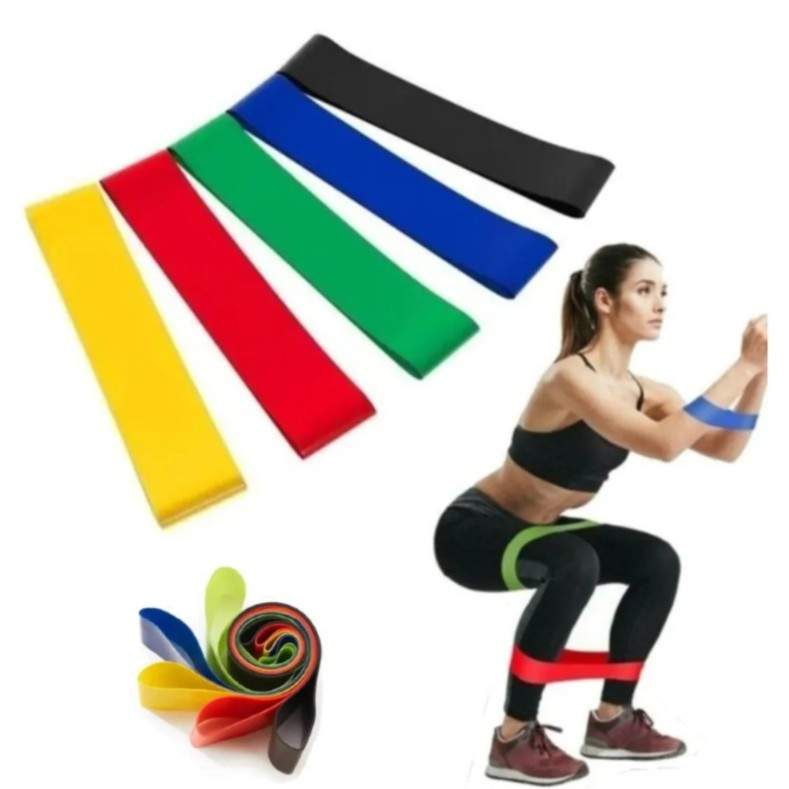 Faixas Elásticas Mini-band Funcional Pilates Yoga