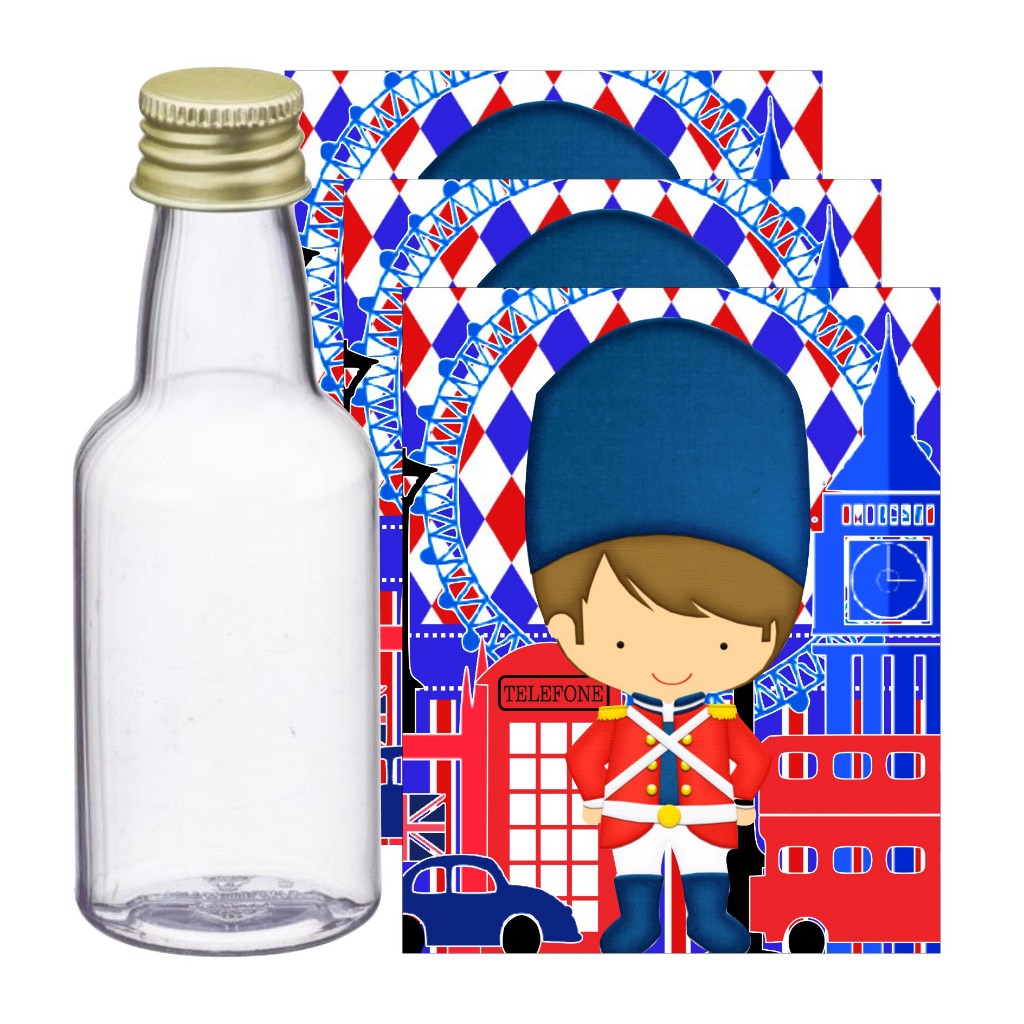 10 Adesivos para Garrafinha 50ml Soldadinho de Chu