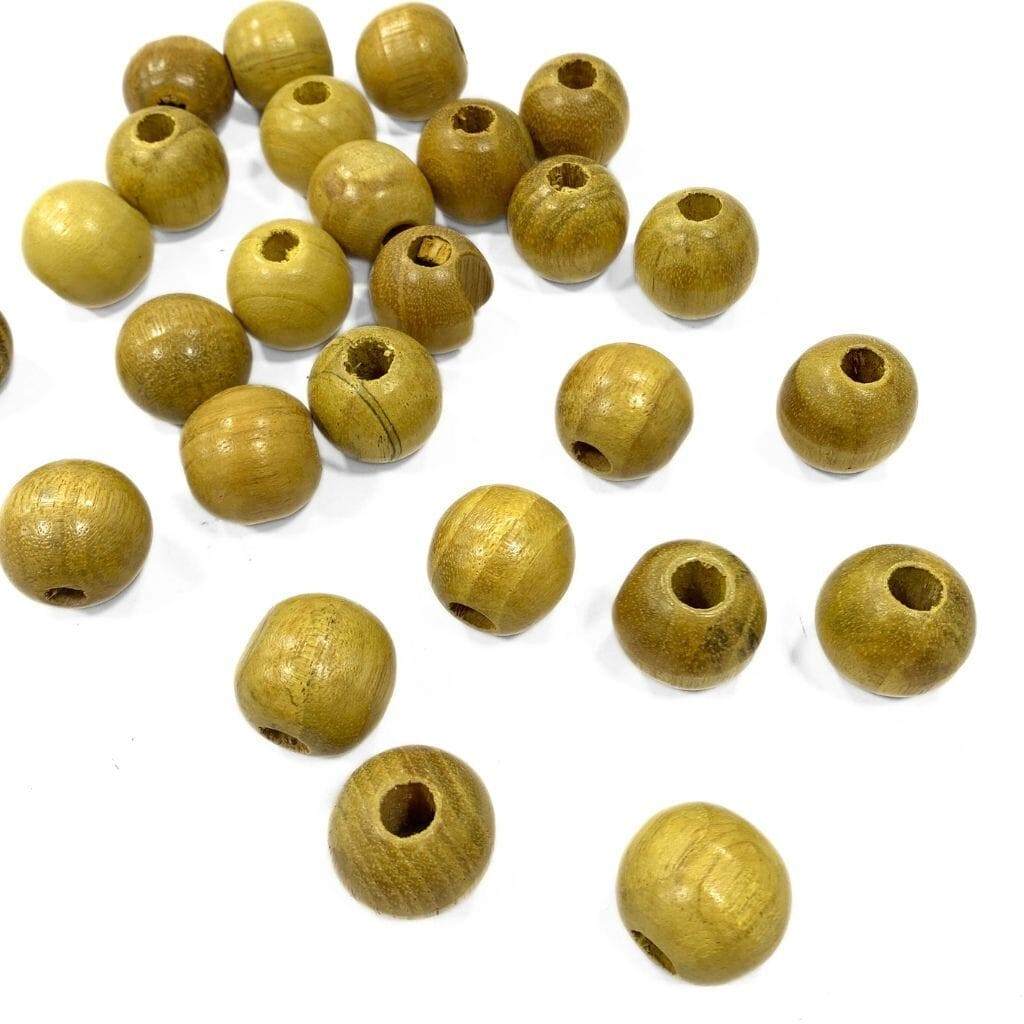 Conta Bola de Madeira 22mm Coquinho Passante 250g