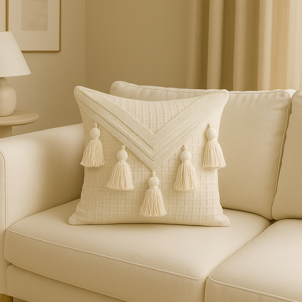 Capa Macramê Algodão Almofada Artesanal Decoraç