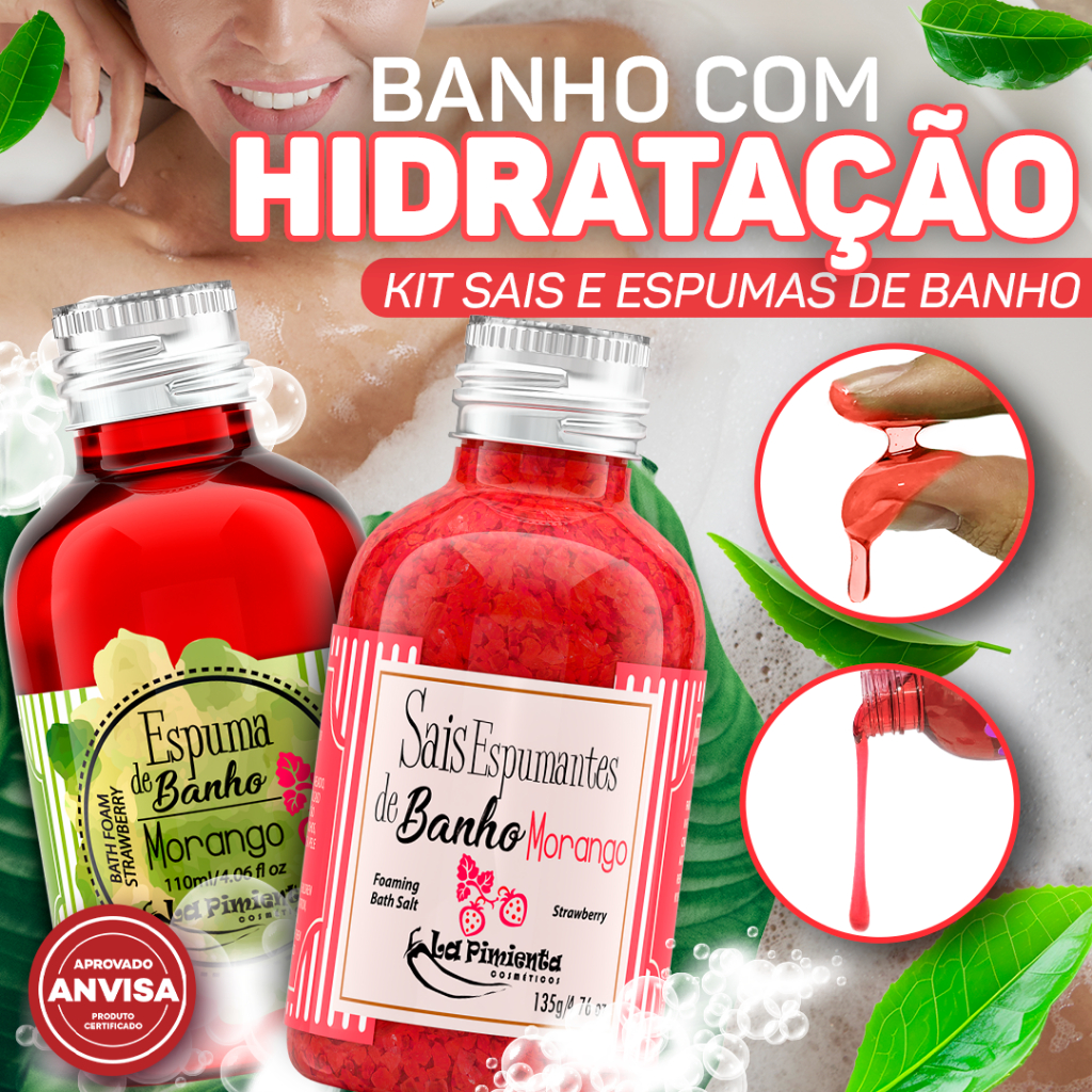 SAIS E ESPUMA DE BANHO PREMIUM RELAXANTE E SENSUAL