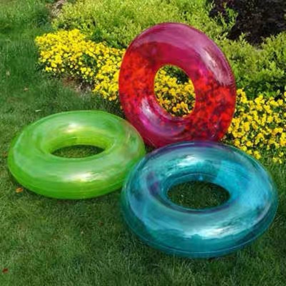 Boia Inflável Circular Neon Transparente 64Cm/90c