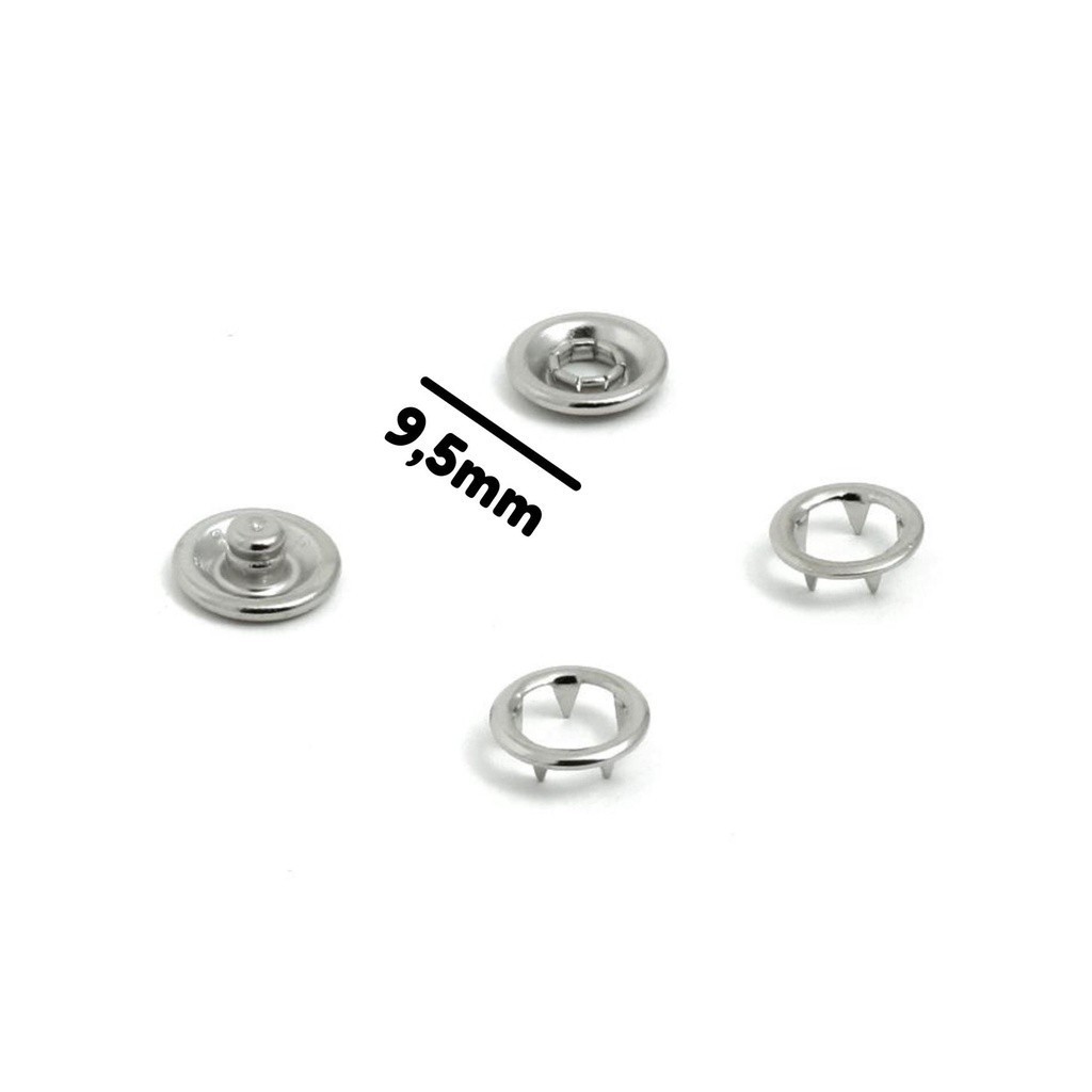 Botão De Pressão de Metal Tic Tac , N. 35  Arinh