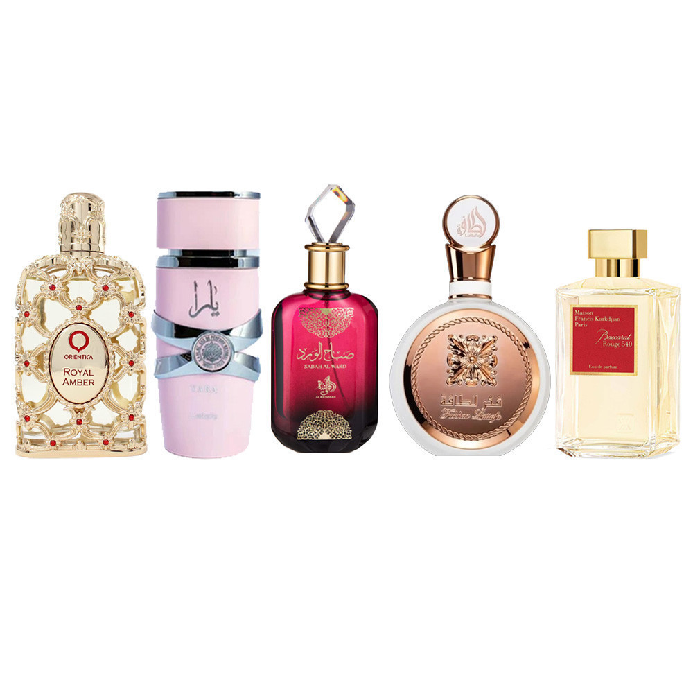 Kit 5 PERFUMES ARABE FEMININO DE QUALIDADE ESSENCI