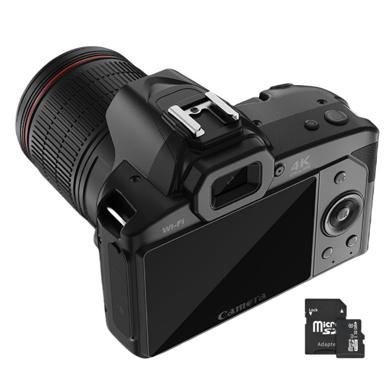 Câmera DSLR D5 HD WiFi com câmera dupla 4K e 64 