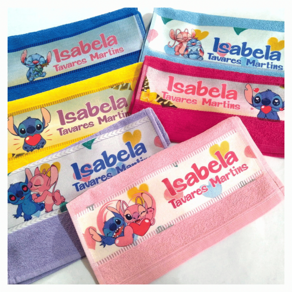 Kit 3 toalhas de boca personalizadas – Com t