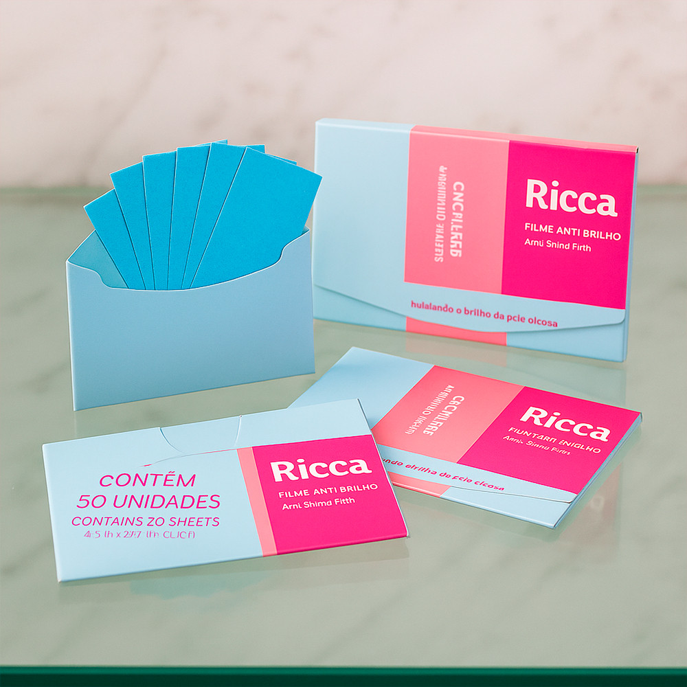 Lenço Removedor de Oleosidade Ricca 50 Un Anti Br