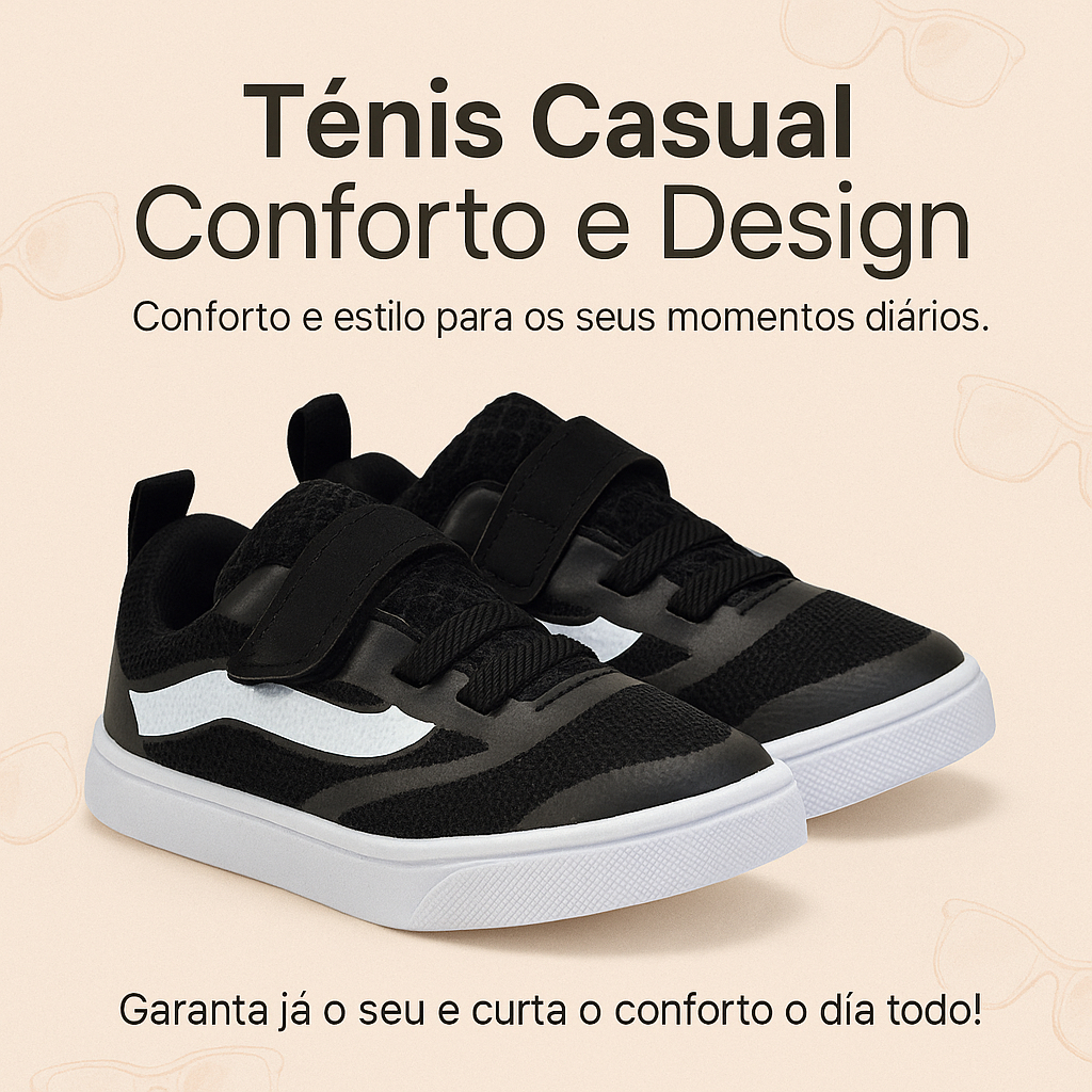 Tênis Baby Infantil Preto Casual Menino Anatômic