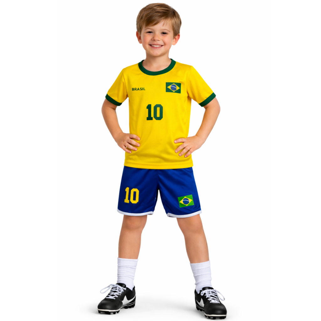 Conjunto Infantil do Brasil  Camiseta + Bermuda Un