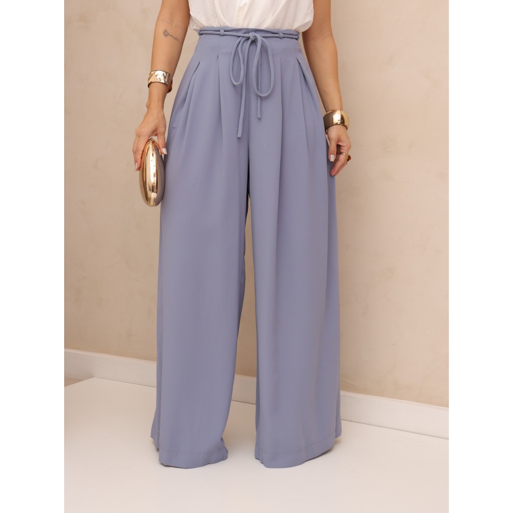 Calças listradas casuais femininas IN0025