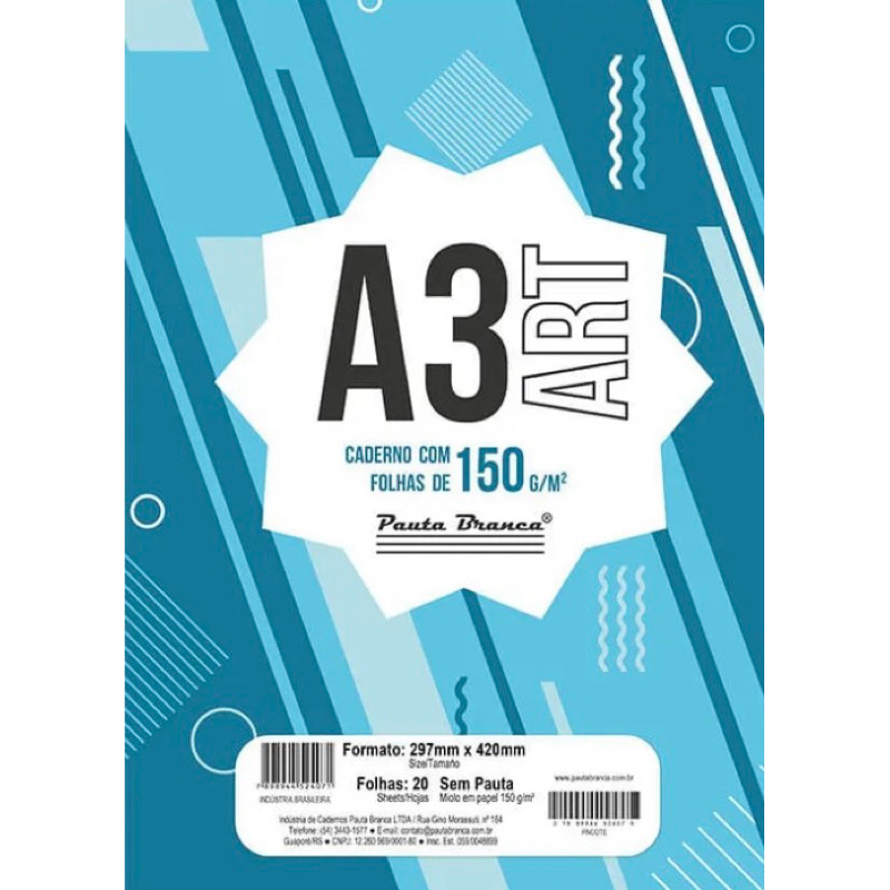Bloco Desenho Tecnico A3 Sem Margem Art 20 Folhas 