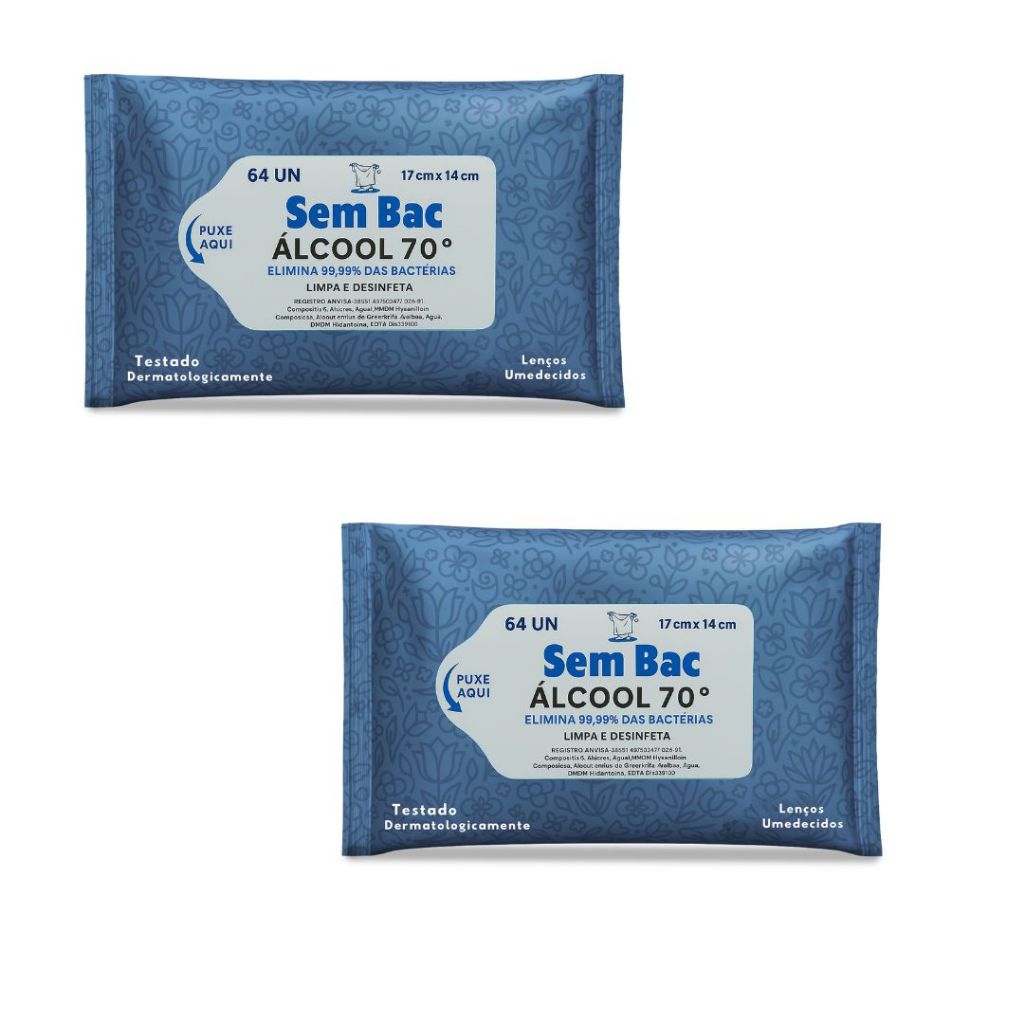 128Un Lenço Umedecido Higienização Prática e E