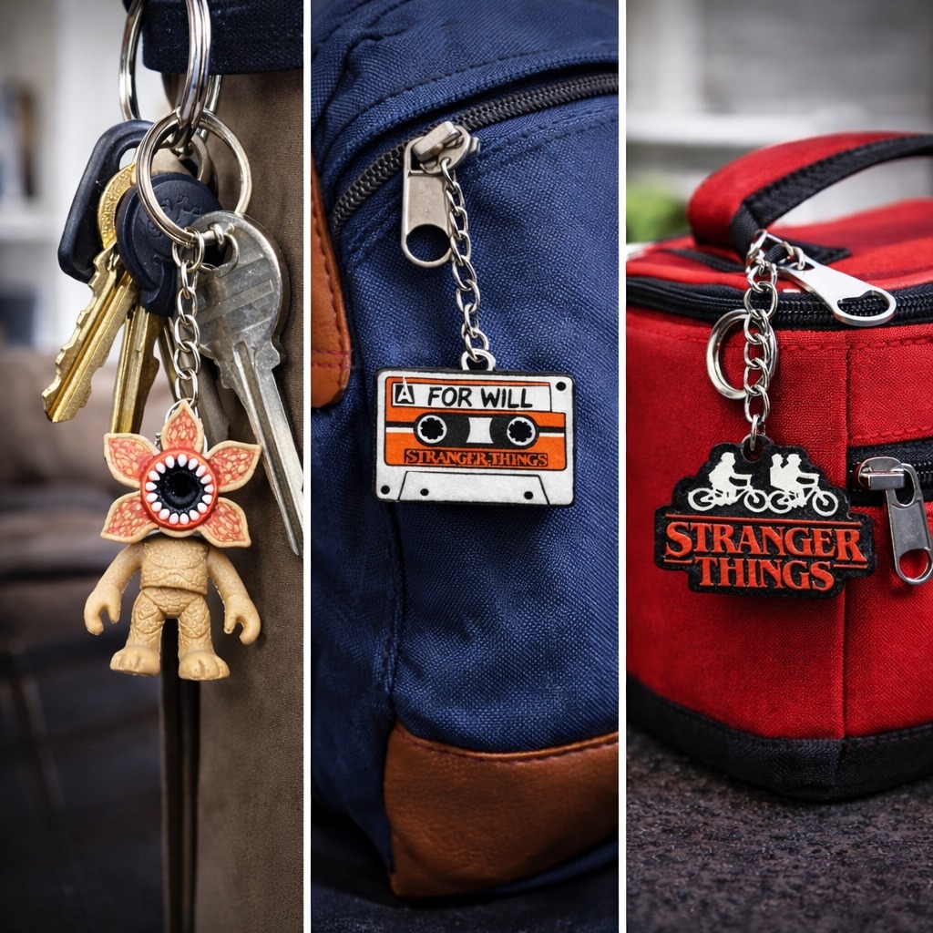 Kit 3 Chaveiros Stranger Things 3D Presente Geek D