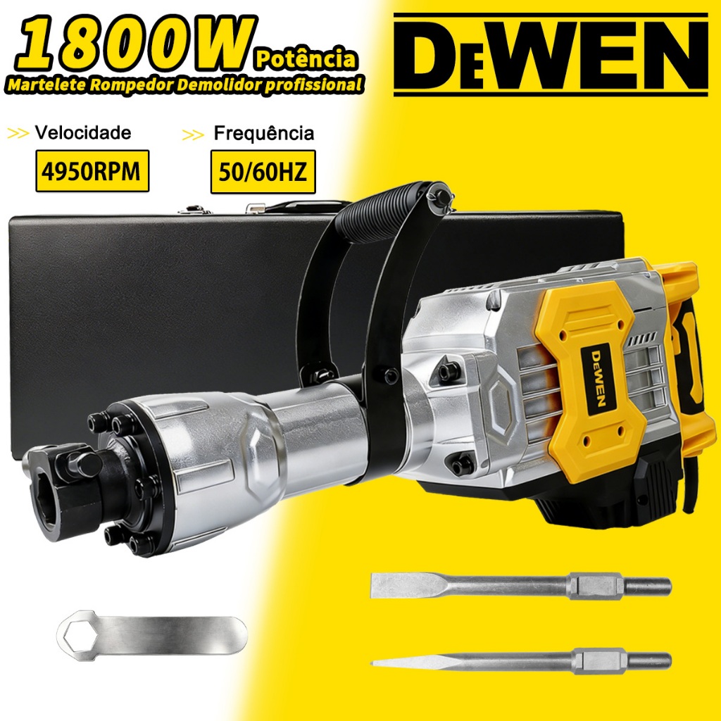 Martelete Rompedor Demolidor profissional 65J 1800
