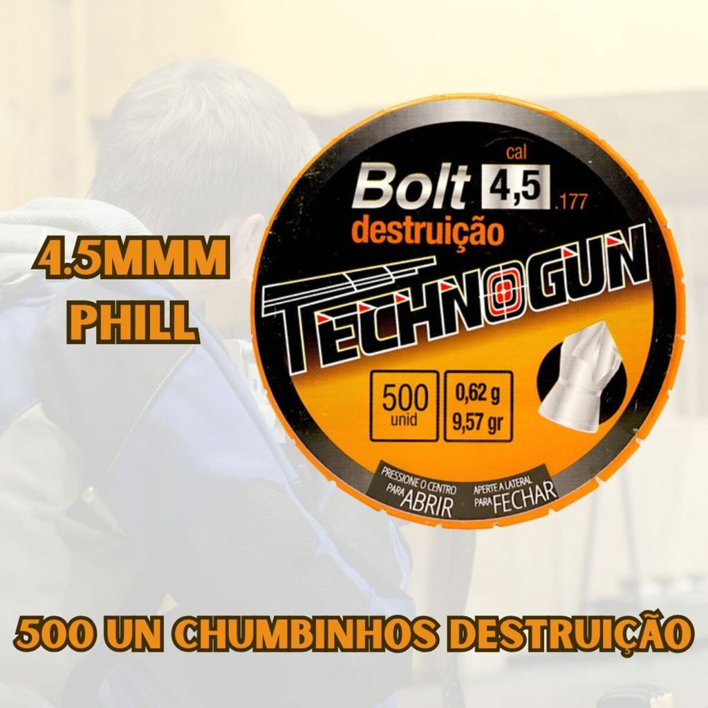 Chumbinho Technogun Bolt 4.5mm .177 0,62g 9.57gr 5