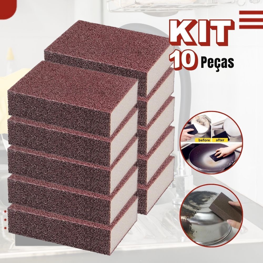 Kit 10/6 Esponjas  Mágica para Limpeza Profunda, 