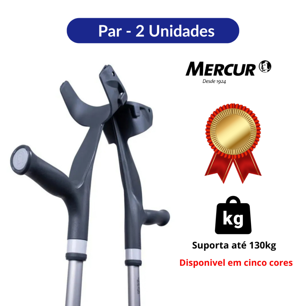 Muleta Canadense Fixa Mercur  Conforto, Estabilida