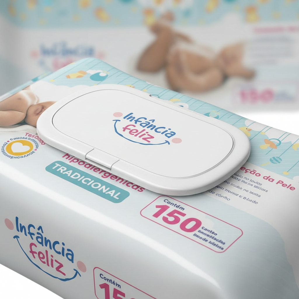 Kit 6 Toalhas Umedecidas Infância Feliz 150 Folha