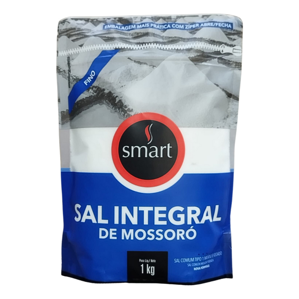 Sal Marinho Integral de Mossoró Smart Fino 1kg Na