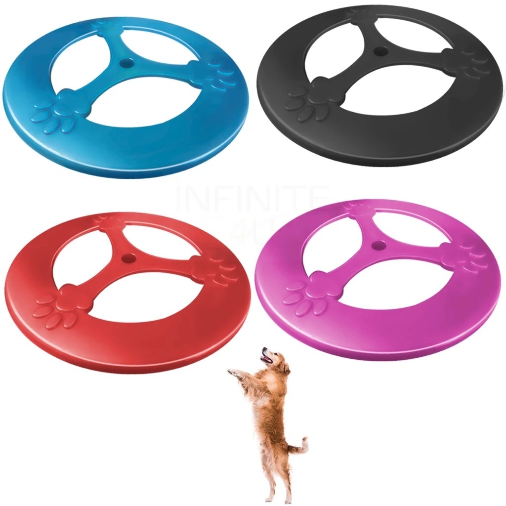 kIT 4 Frisbee Brinquedo Cães Disco Voador 25 cm &