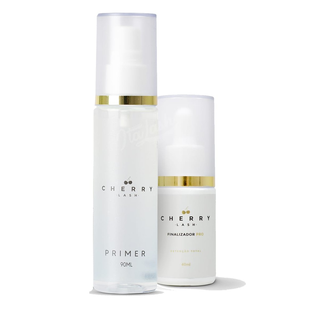 Kit Primer e Finalizador Cherry Lash para extensã