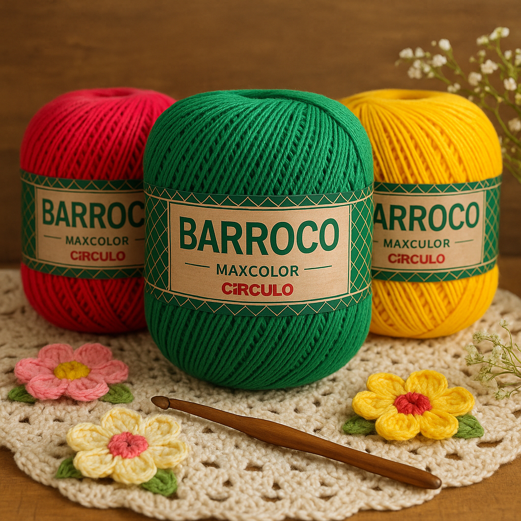Barroco Maxcolor Círculo 200g Fio 4 para Crochê 