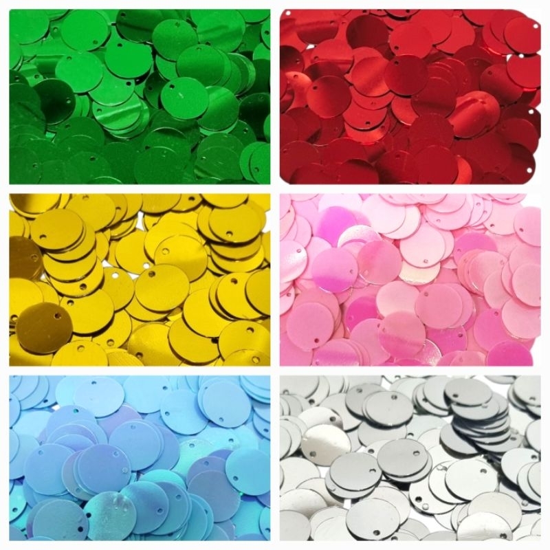 Paetê Lantejoula 1 Furo Lateral 10mm/12mm/16mm &#