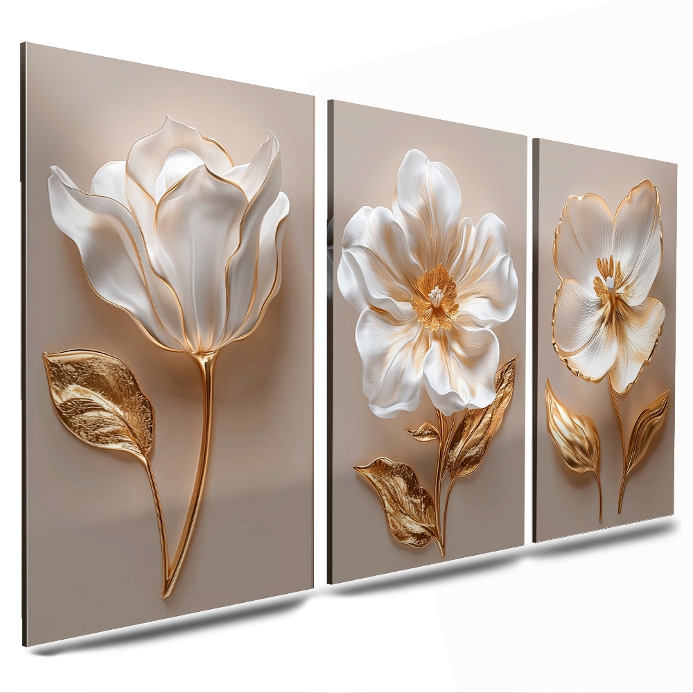 red quadros decorativos mdf  flor flores branca sa