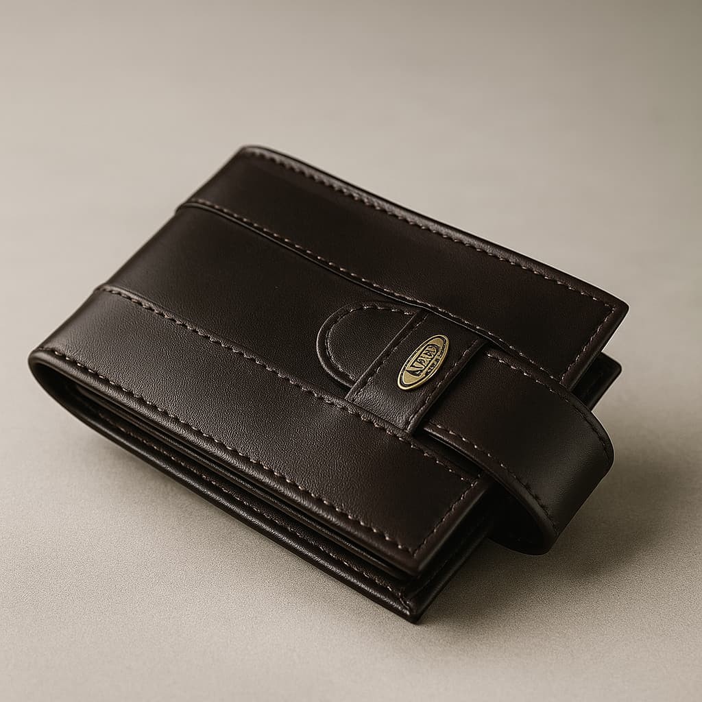 Carteira Couro Ecológico Fecho Fivela Notas CNH R