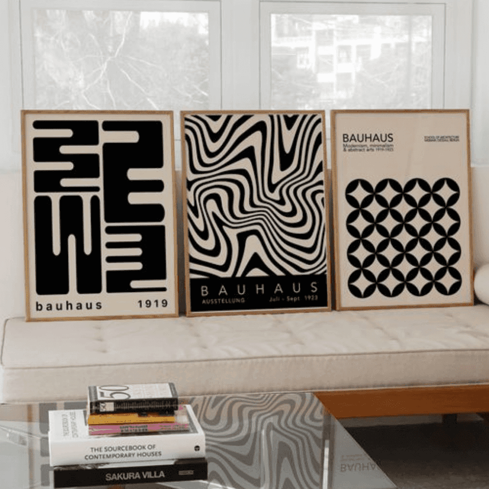 Kit 3 Quadros Decorativos Boho Moderno 40x60cm 