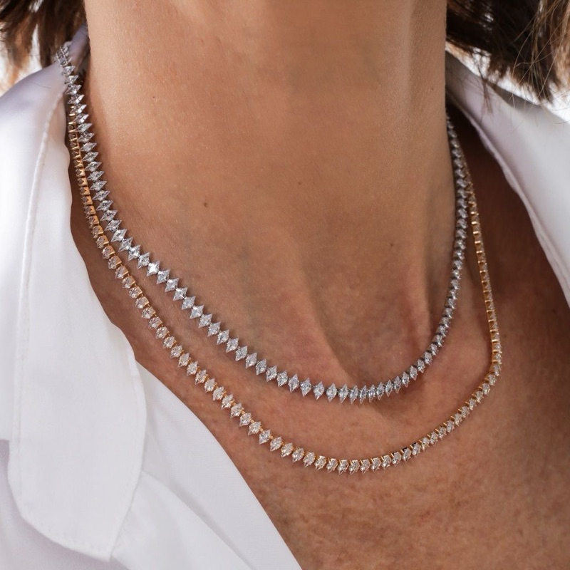 Colar Choker Riviera Gota Cravejado a Zircônias s