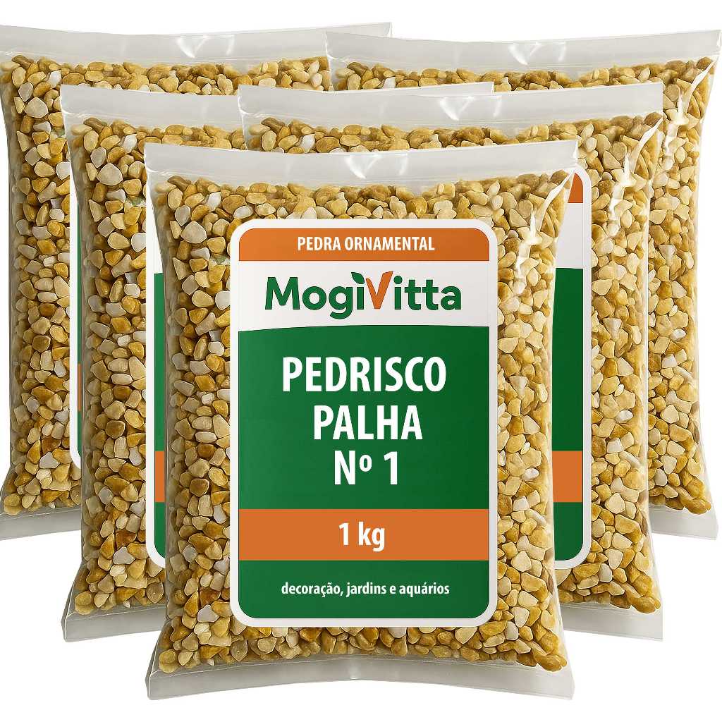 Pedras Ornamentais Pedrisco Palha N.1 para Vasos J