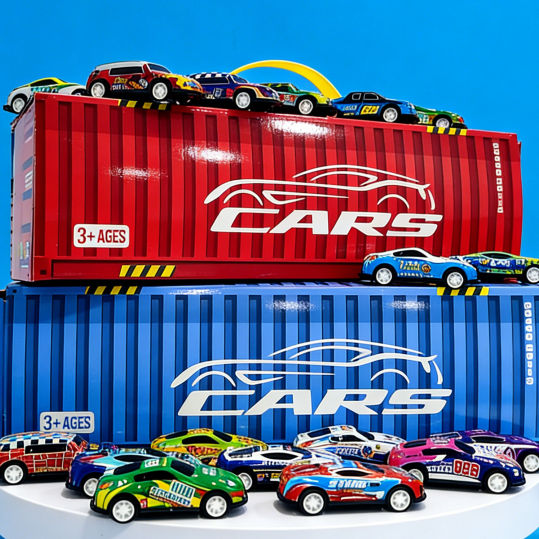 Kit 48 Carrinhos de Fricção com Pista  Brinquedo