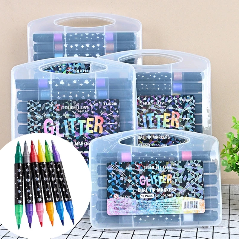 Caneta Marcadora acrílica Glitter Metalizada Pont