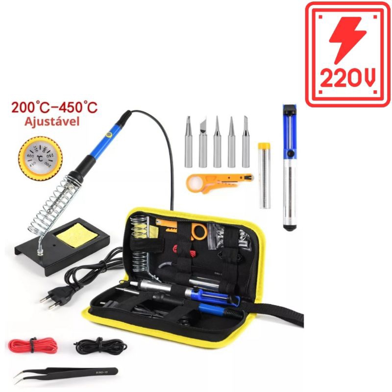 Kit Ferro Solda + Tubete Estanho Com Resina E Suga