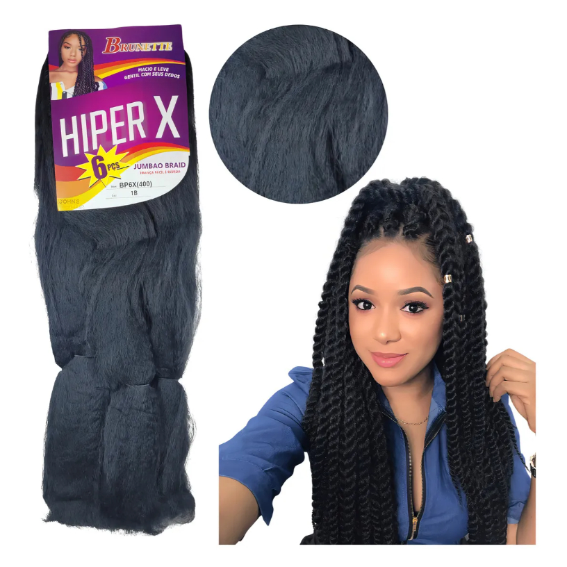 Cabelo Jumbo Jumbão Hiper X 400g Fibra Especial T