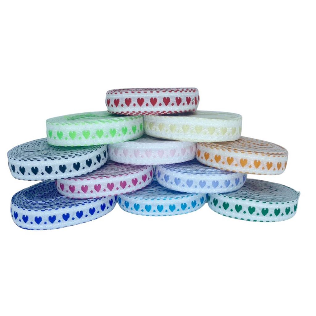 Kit 5  Passa Fita Falso Coração Com  10M Cada Co