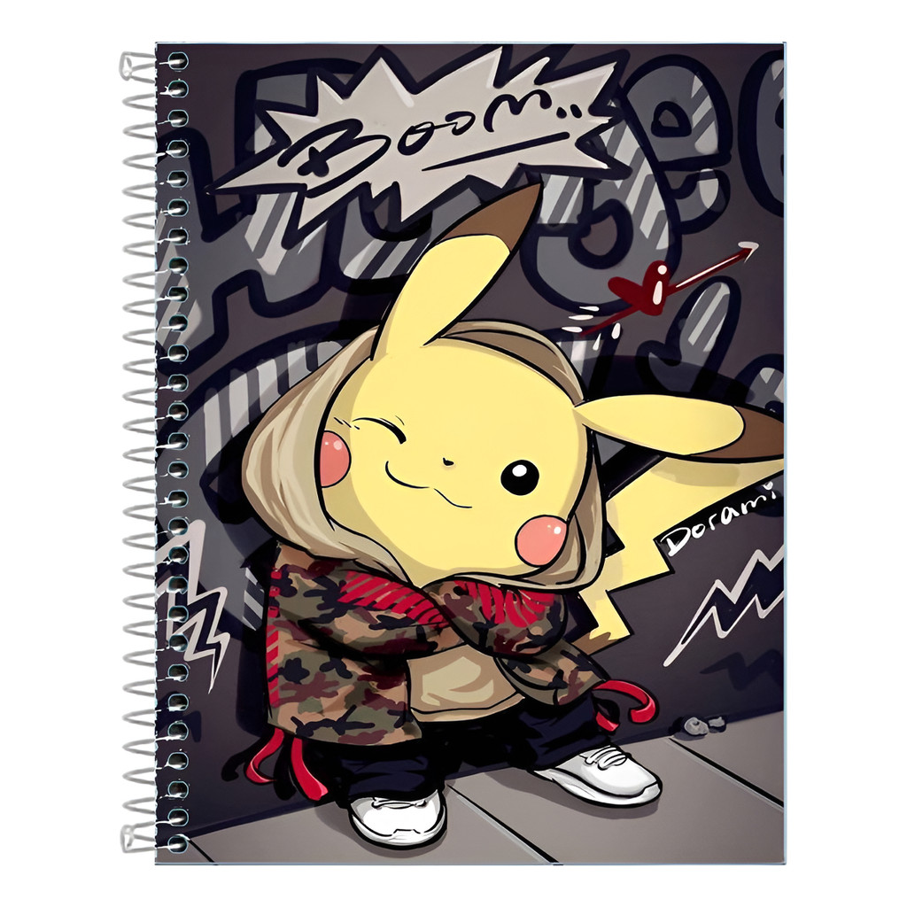 Caderno Pikachu Capa Dura 80 Folhas 1 Matéria
