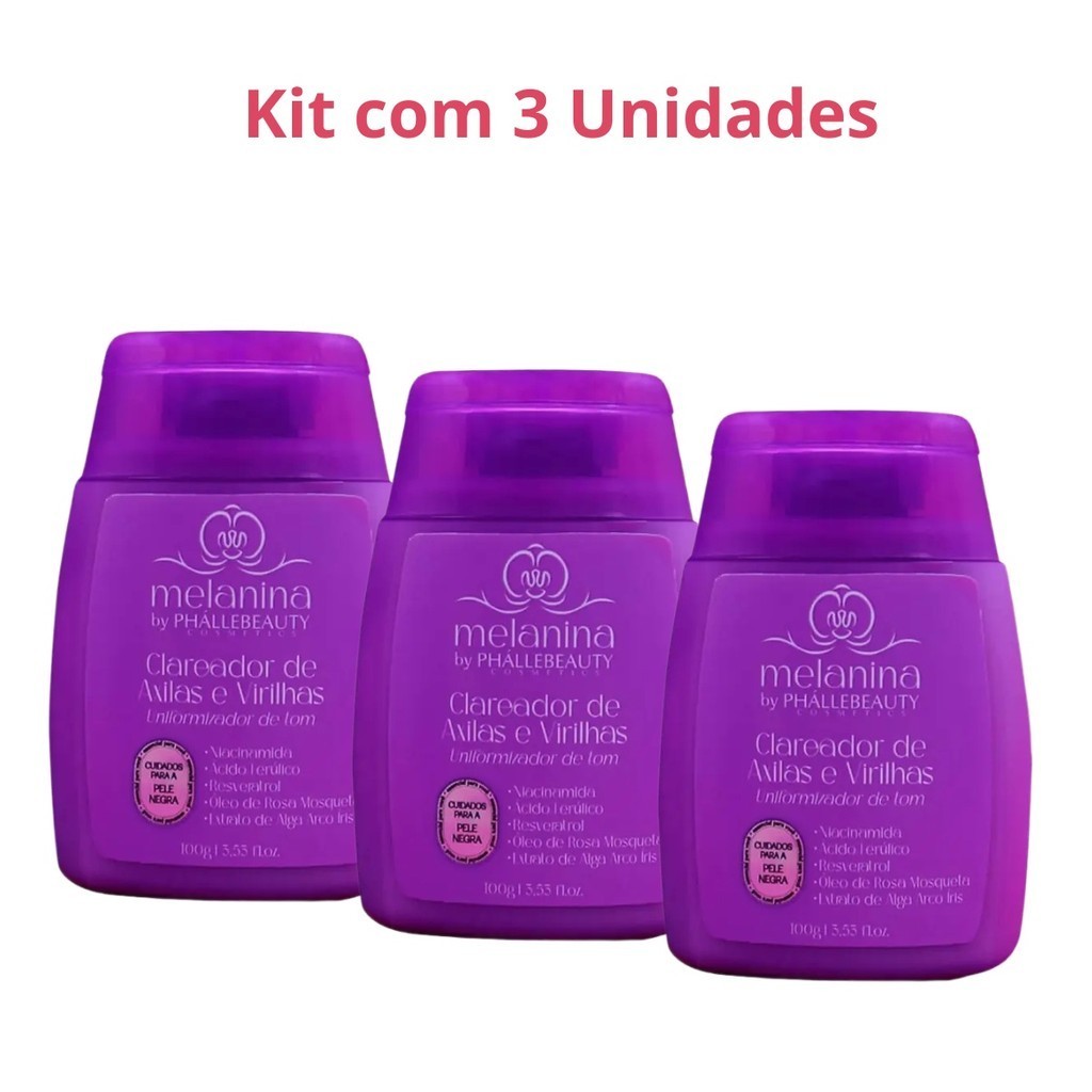 Kit Creme Clareador de Axilas e Virilhas Melanina 