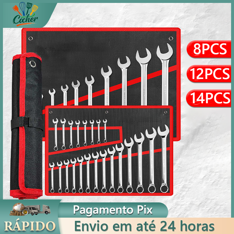 Jogo Chave Combinada Boca Estrela 14 Peças Profis