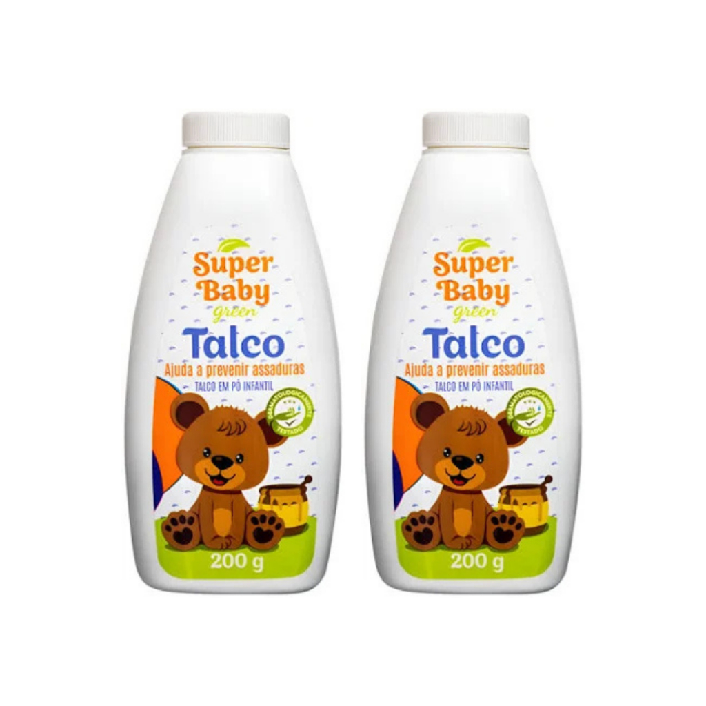 Kit 2 Super Baby Green talco ajuda prevenir assadu