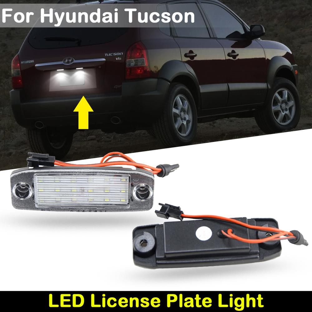 2pcs Lâmpada LED Branca Traseira Da Placa De Matr