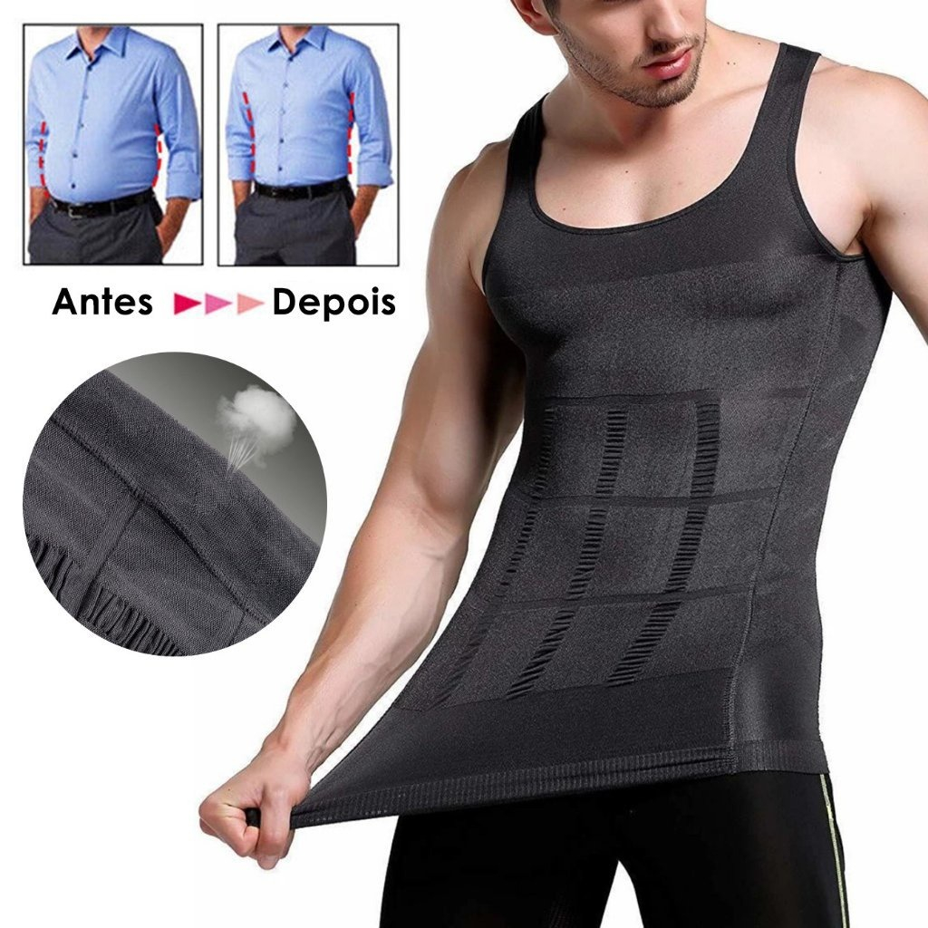 camisa masculina Cinta modeladora masculino camise