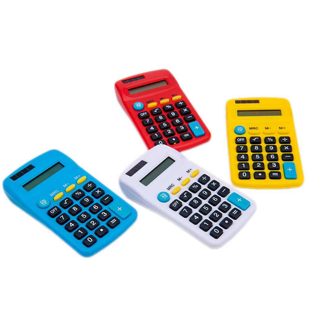 Mini Calculadora Vermelho De Tela Lcd De 8 Dígito