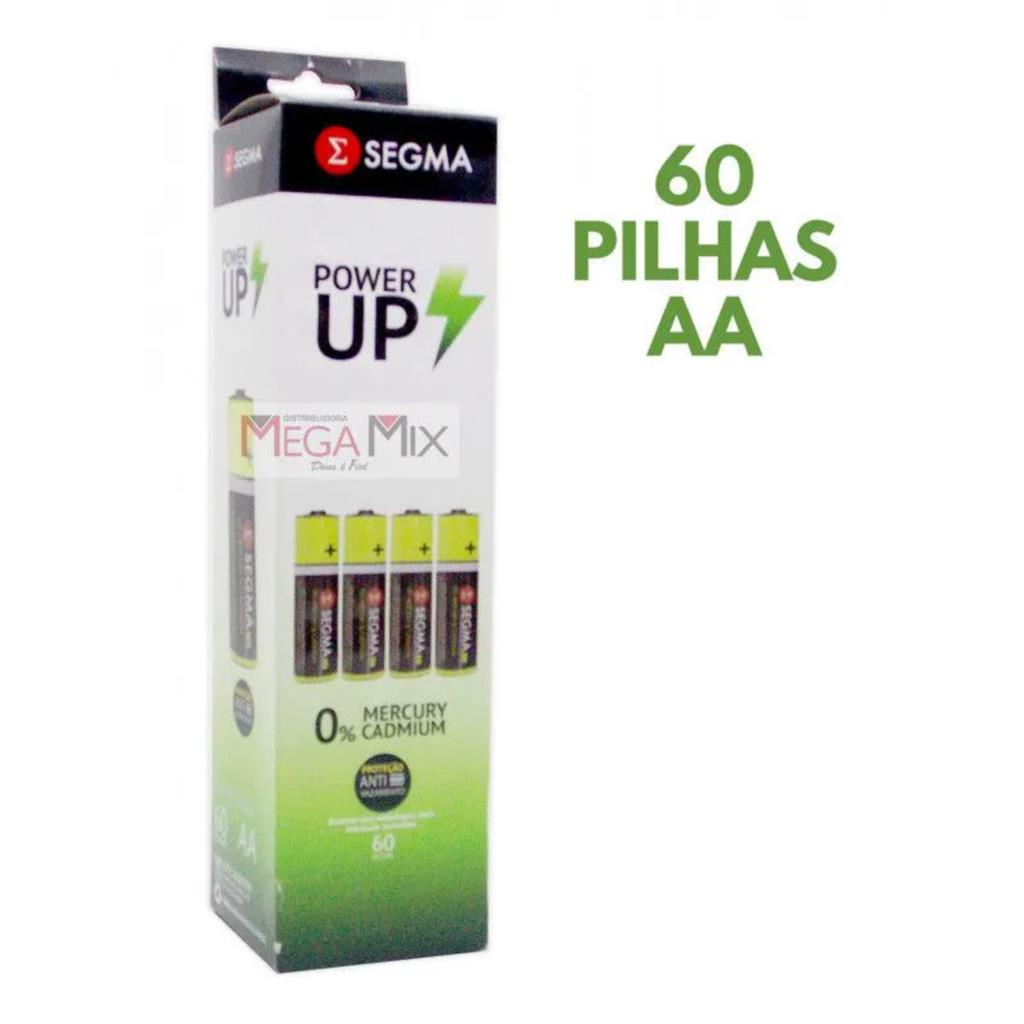 Pilha AA Media Segma Comum Zinco Caixa com 60 Unid