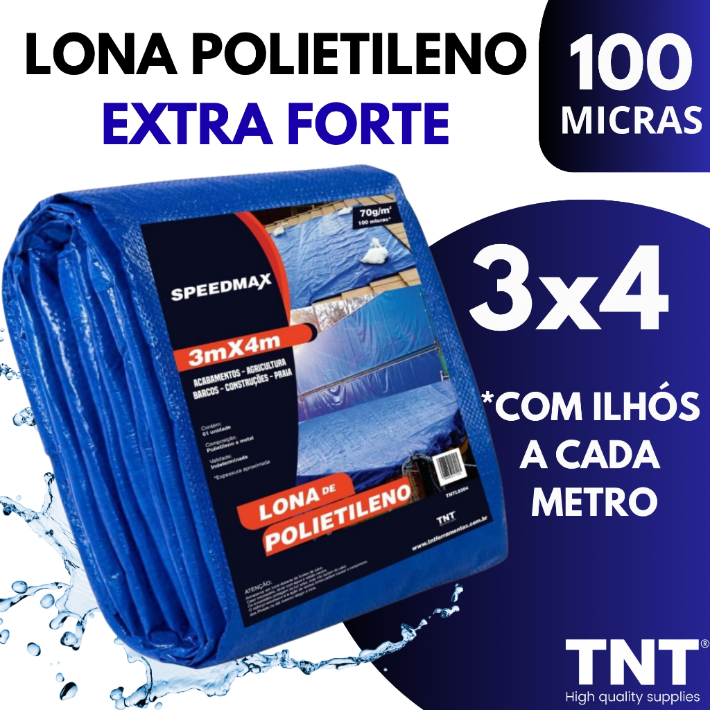 Lona Plástica 4×3/3×4 Cobertura Imperme