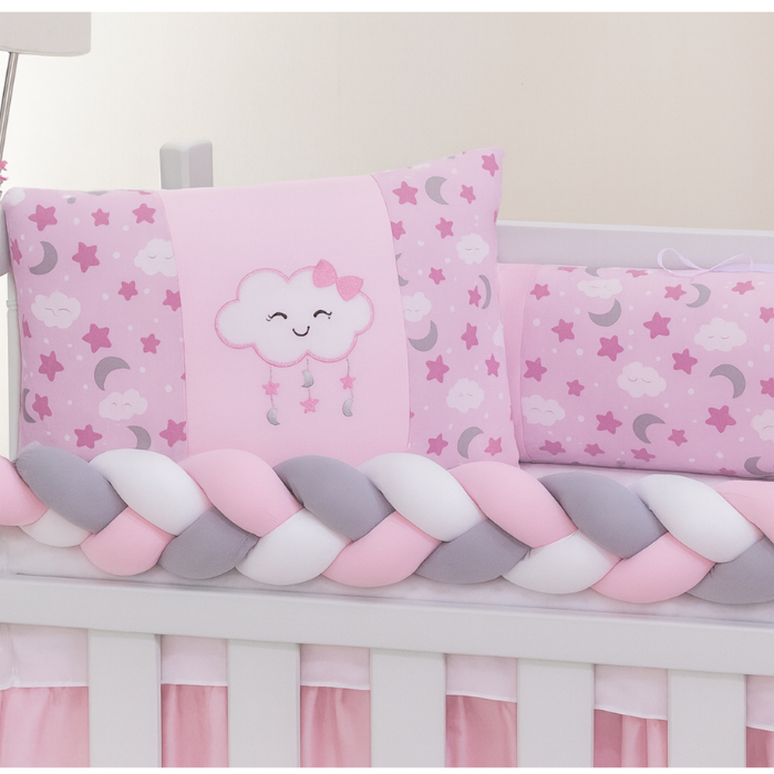 Kit Mini Berço Menina 6 Peças Completo Classic C