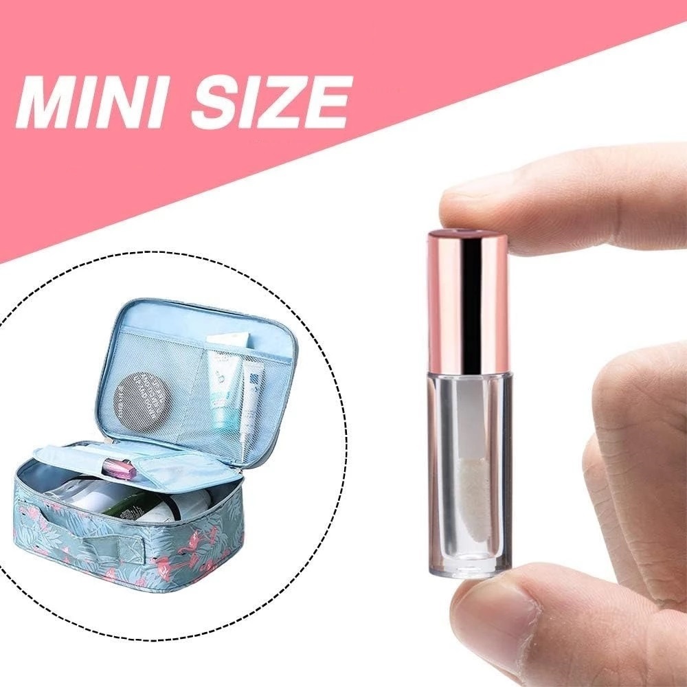 Kit 02 Mini Frasco Gloss Batom Recarregável para