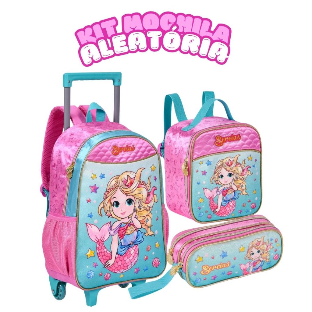Kit Mochila Escolar Infantil Aleatória Menina 2 e
